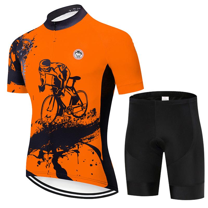 Kombinezon Kolarski 2025 Nowy Męski Letni Zestaw Krótki Rękaw Oddychający Sportowy Wyścigowy Ubrania Rowerowe MTB Uniform Rowerowy Outdoor