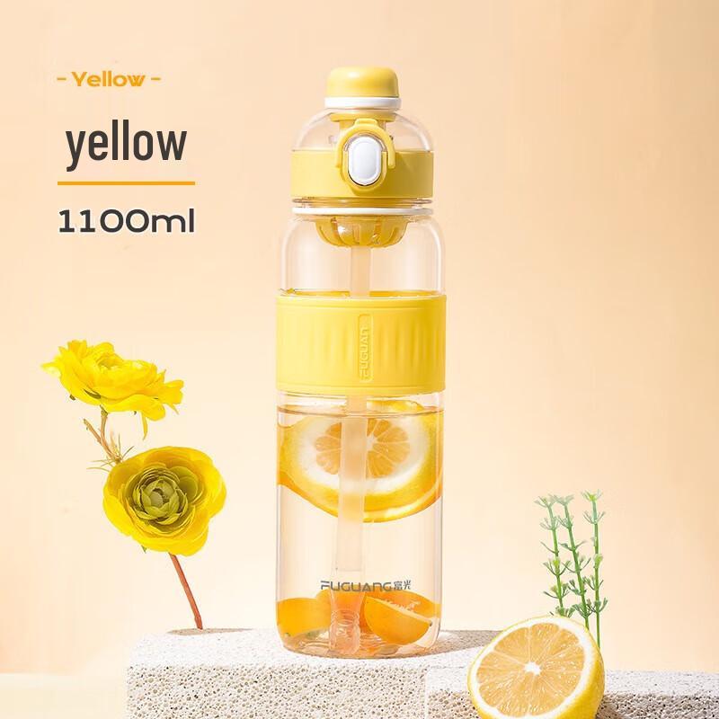 FUGUANG Portable Sports Water Bottle with Straw