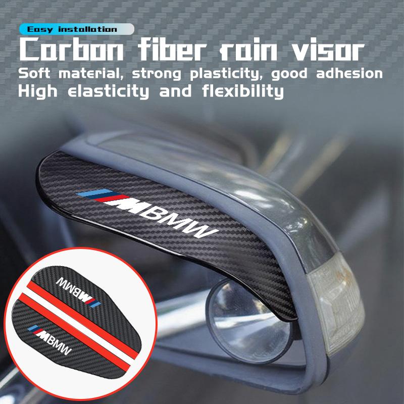 2pcs Carbon Car Rearview Mirror Rain Eyebrow Blocker Sun Visor For BMW M Performance Alpina M3 M5 M6 X1 X3 X4 X5 G20