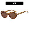 Retro Popular UV400 Sunglasses Classic Oval T-shaped Personality Street Photography Walk The Show Ultraviolet-proof Glasses