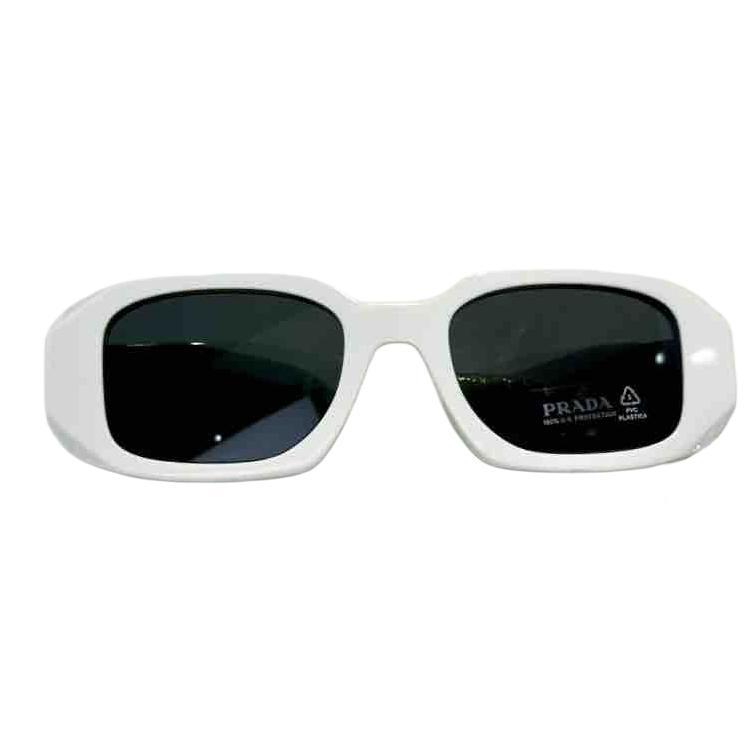 Prada Square Sunglasses With Logo Unisex sunglasses White 0PR17WSF1425S051