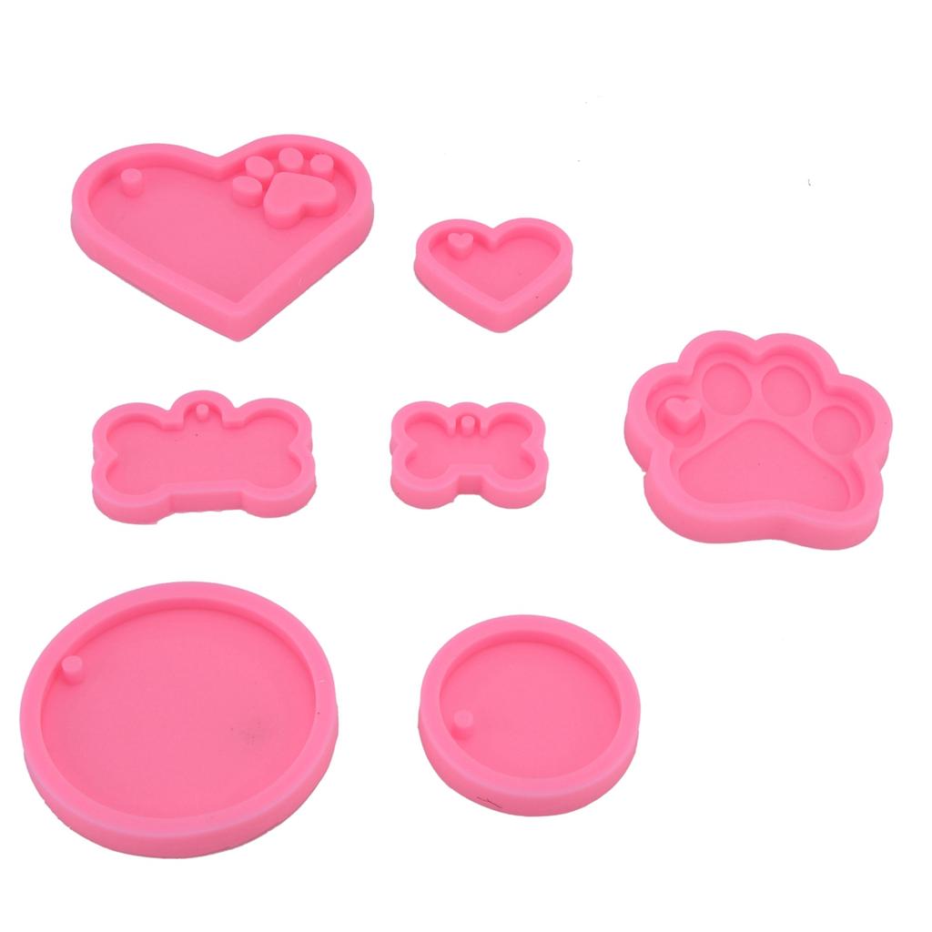 7Pcs Set Silicone Chocolate Mold DIY Cute Fondant Mold Baking Tool for Bakery Kitchen