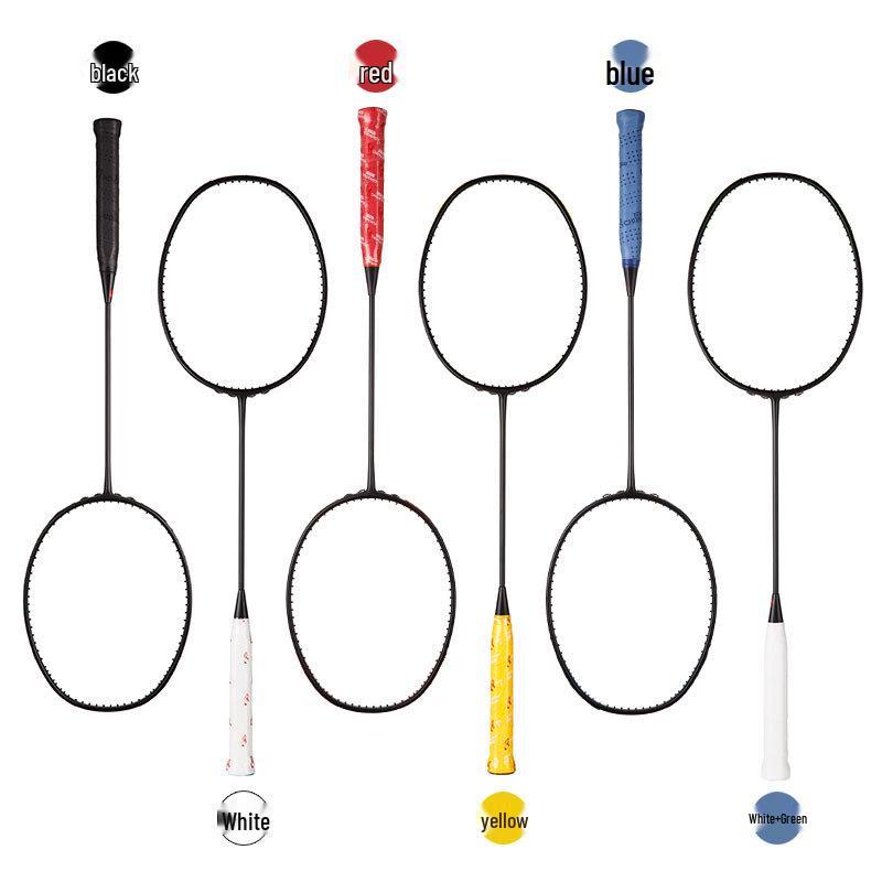 Racchetta da Badminton Chishengdi VT-ZF5U 72g Multicolore Offensiva - Full Carbon, Finitura Opaca, Incordata, Super Leggera per Allenamento