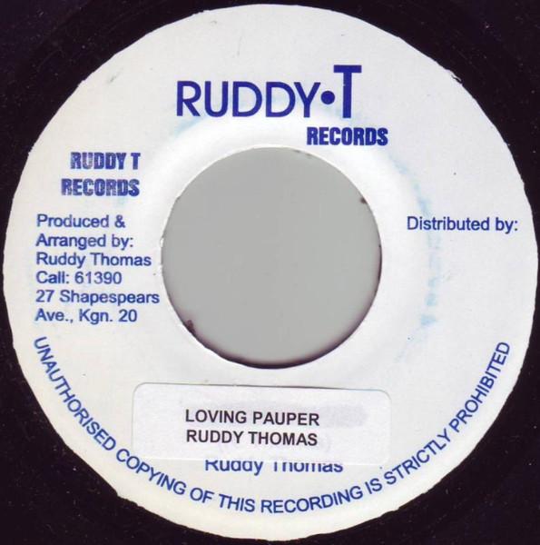 

7-дюймовая пластинка RUDDY THOMAS Loving Pauper NONE Ruddy T Records Ямайка Регги Ска Даб Б/у