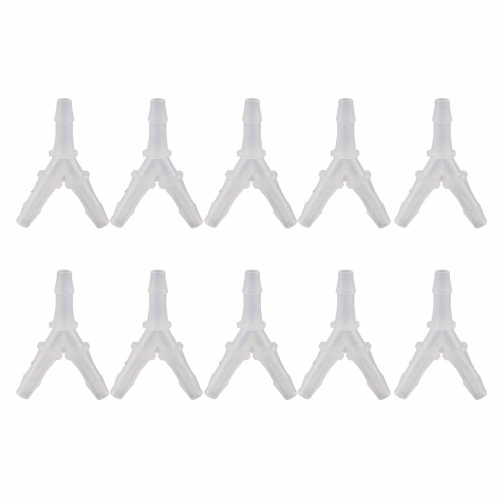 10PCS Soft Hose Fittings Y Type Connector Aquarium Fish Tank Air Pump Junction 3 Way Connector