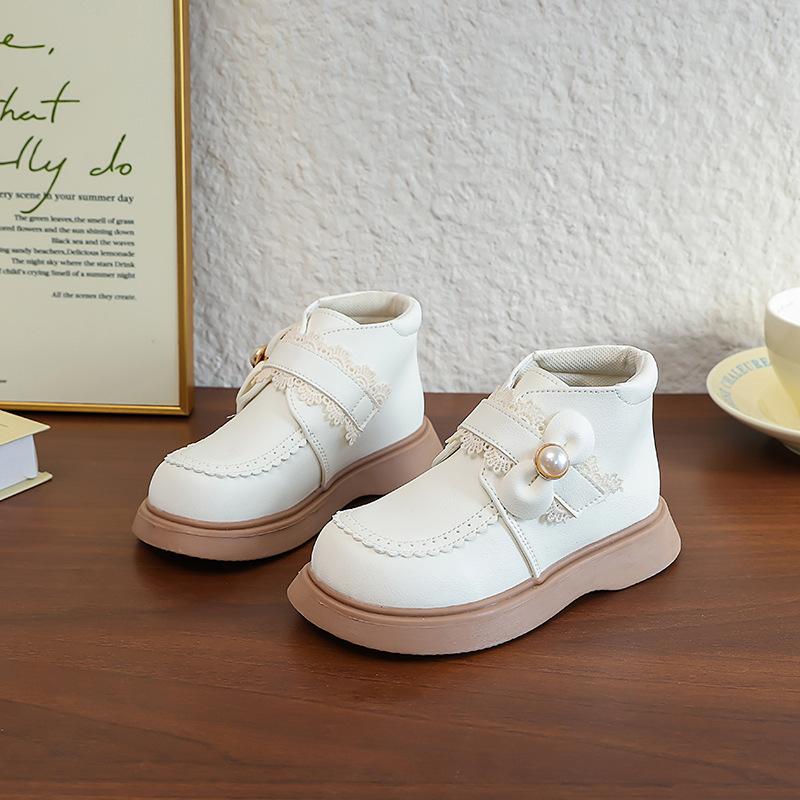 

Детские короткие ботинки для девочек 2025 принцесса осень и зима новая мода девочка малыш мягкая подошва одинарные ботинки универсальные 31 [Inner Length 19CM]