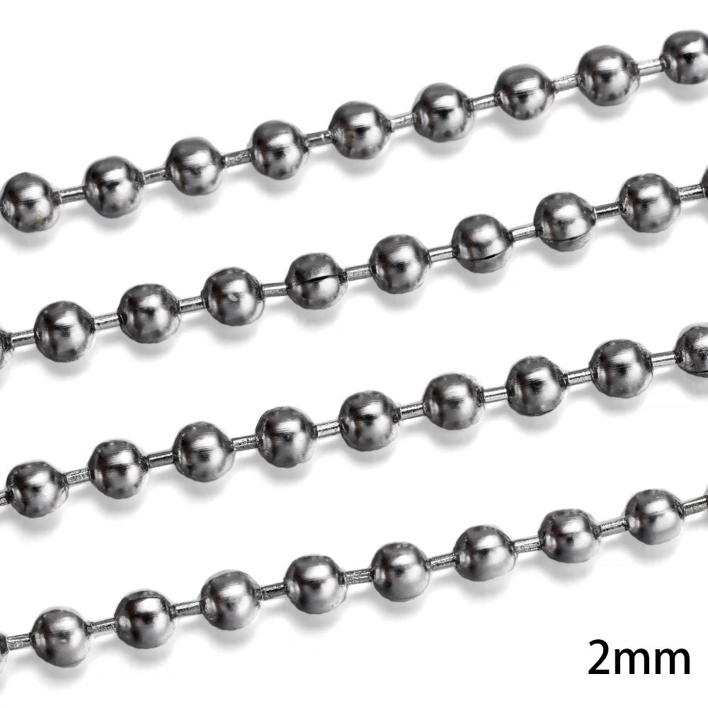 5m/lot 1.2mm-4.0mm Never Fade Stainless Steel Multi Styles Necklace Extender Chains For DIY Jewelry Making Findings Accessories