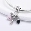 New Original Copper Plated Accessories Fashion Charm Perfume High Heels Bead Fit Pendant Bracelet For Women Diy Jewelry Gift
