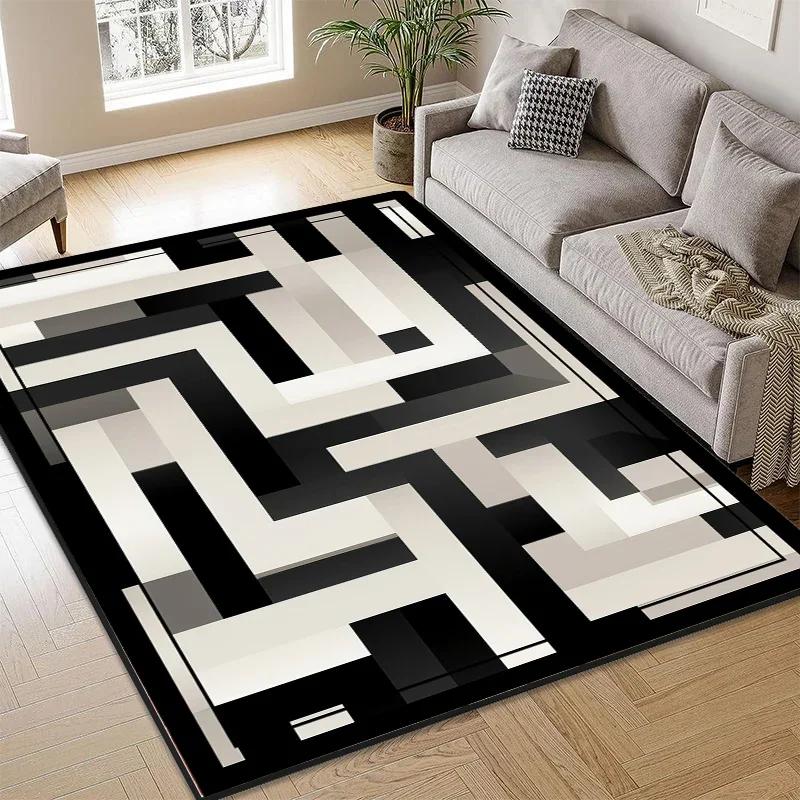Nordic Abstract Area Rug for Living Room Bedroom Large Plush Non-Slip Floor Carpet Modern Home Decor