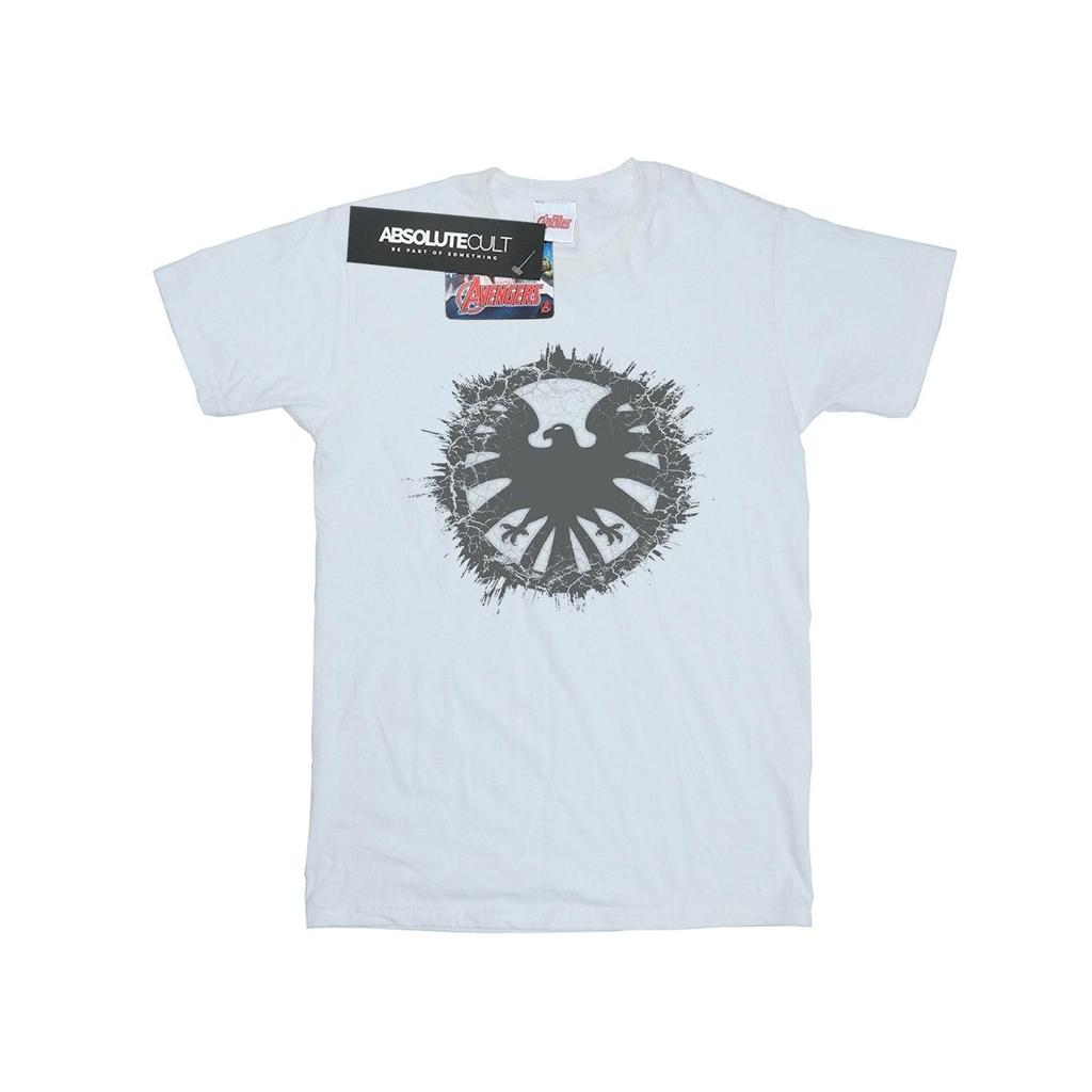 Marvel Mens Agents Of SHIELD Brushed Logo T-Shirt