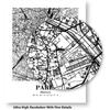 Eleville 11X14 Unframed Paris France City View Abstract Road Modern Map Art Print Poster Wall Office Home Decor Minimalist Line Art Hometown