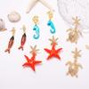 Summer Vitality, Tropical Style, Vivid Colors, Marine Life Earrings, Holiday Atmosphere, Women's Earrings