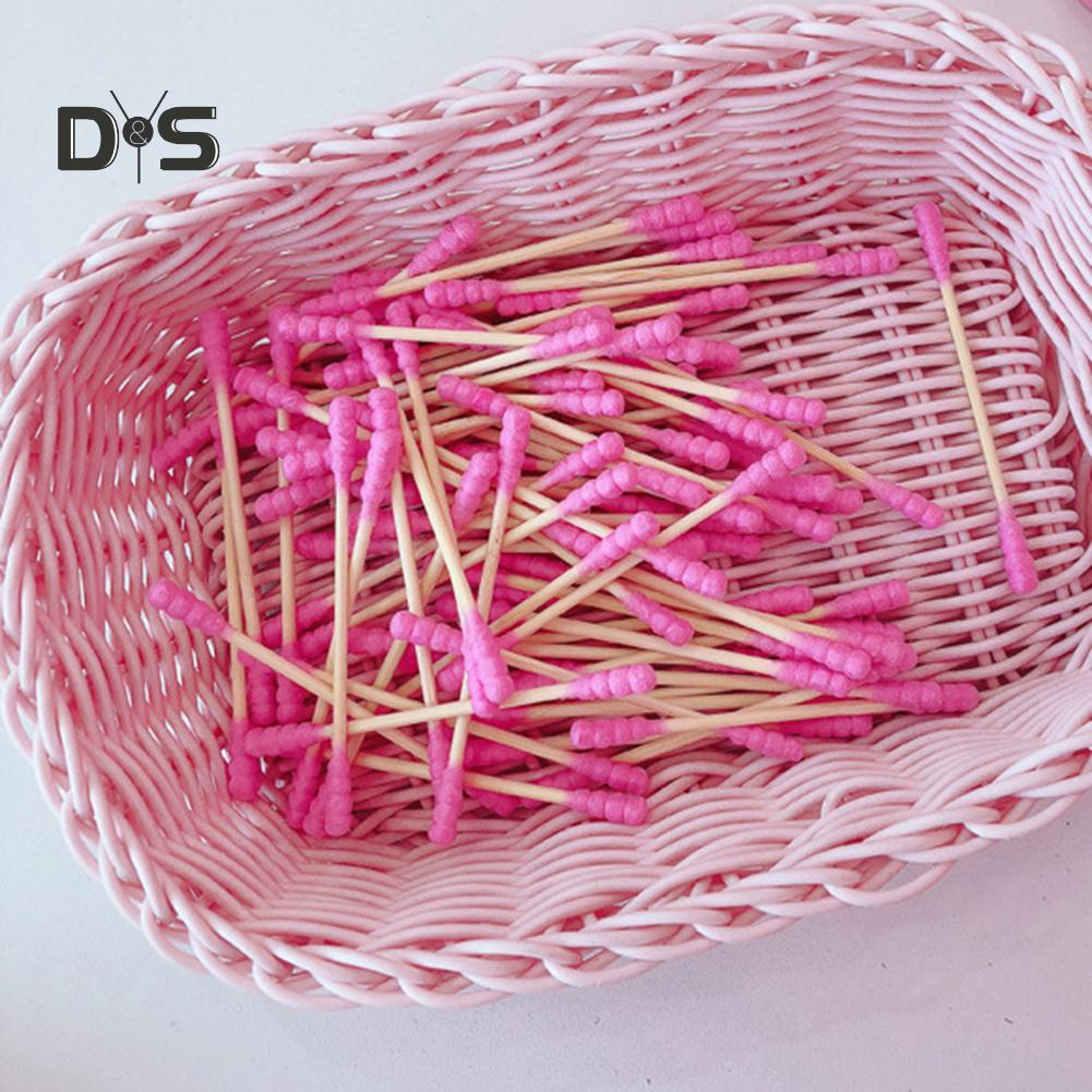 Tendre Double tête jetable maquillage coton-tige cosmétiques nettoyant dissolvant