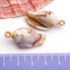 Gold-Plated Natural Shell Conch Pendant for DIY Necklace, Earrings, Wind Chime, or Hanging Ornament.