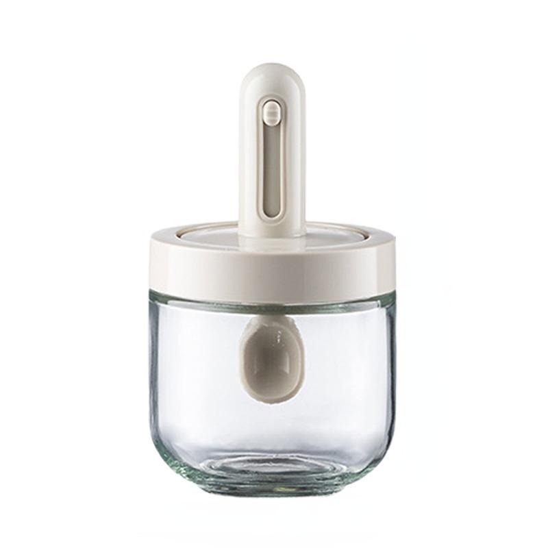 Seasoning Jar Spice Jar Sugar Salt Jar With Lid Spoon Monosodium Glutamate Seasoning Bottle Food Storage Box Kitchen Container