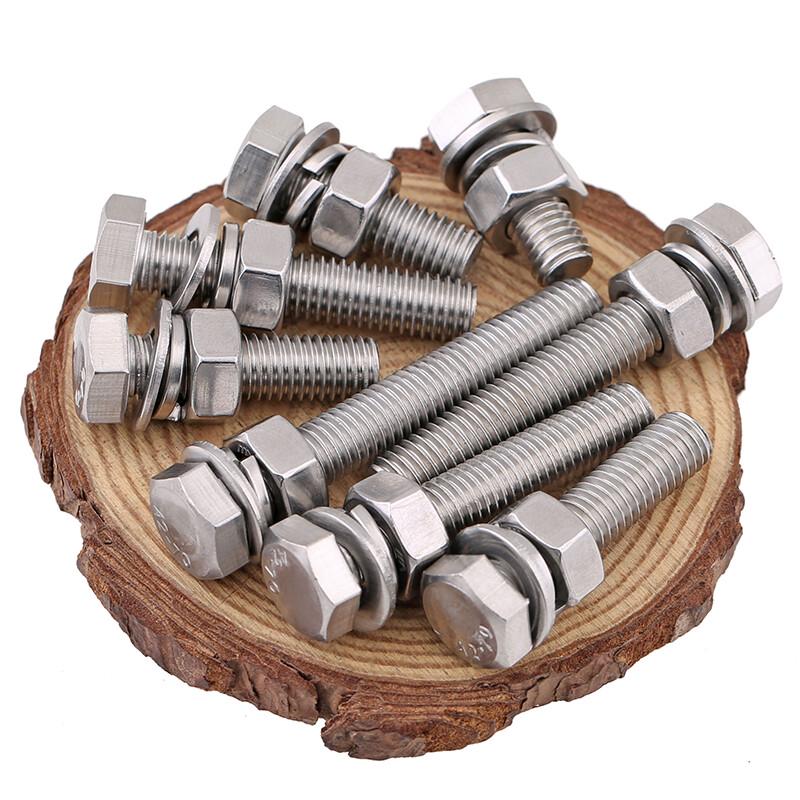 304 Stainless Steel Hex Bolt Fastener Set