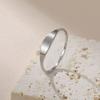 Einfacher geschwungener schlichter Ring Damen Mode Schmuck Geschenk Breite 3,8 mm
