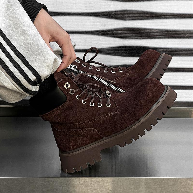 Outdoor high-top desert boots trendy Martin boots men's heightening thick-soled trendy tooling boots locomotive boots 66681-J