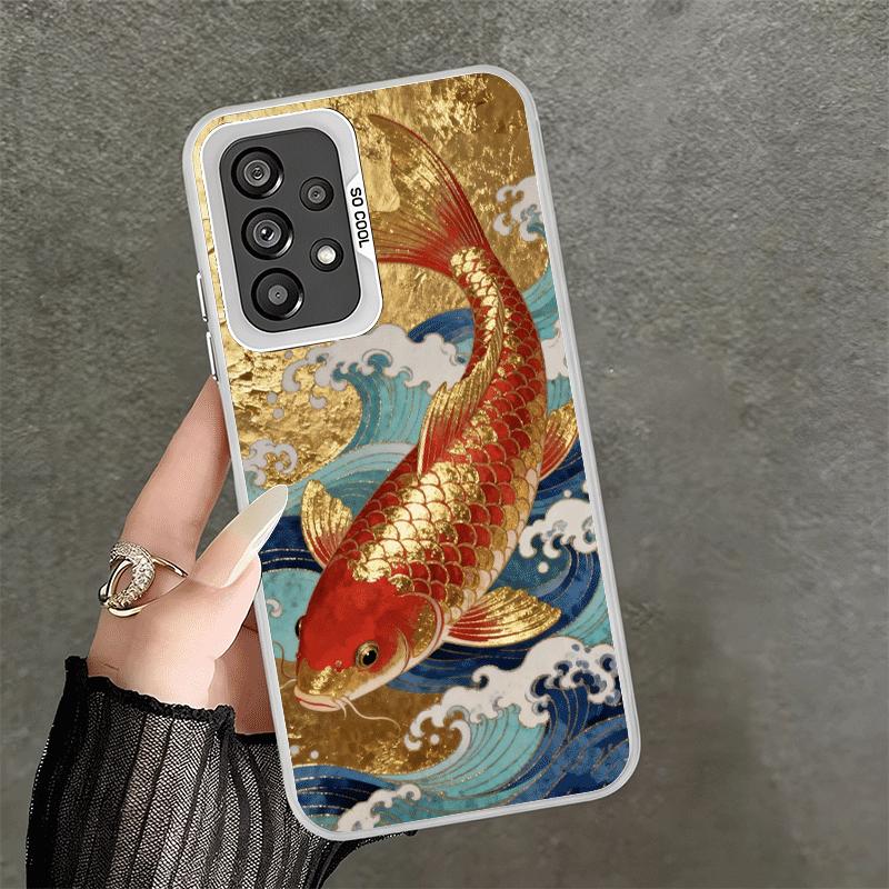 Golden Carp Lucky Koi Soft Phone Case for Samsung A17 A16 A15 A14 A13 A57 A56 A55 A54 A53 A37 A36 A35 A34 A33 A26 A25 A24 A23 A5
