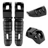 1 Pair Aluminum Alloy Rear Foot Peg Motorcycle Modification Accessory Fit for 125 250 300 RC200 390 2014+(Black )