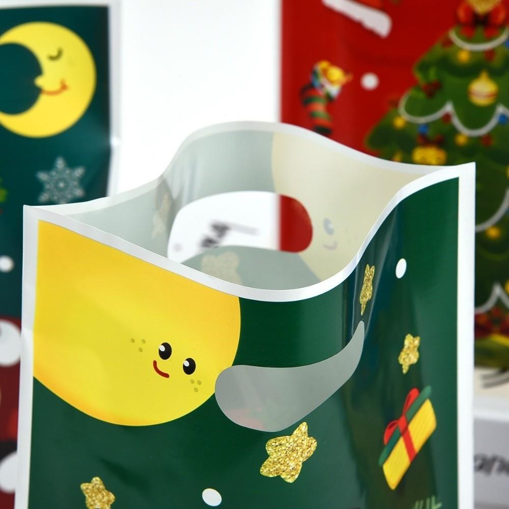 50pcs Cute Christmas Gift Bags Cookies Candy Handbags New Favor Bag  Christmas Decorations