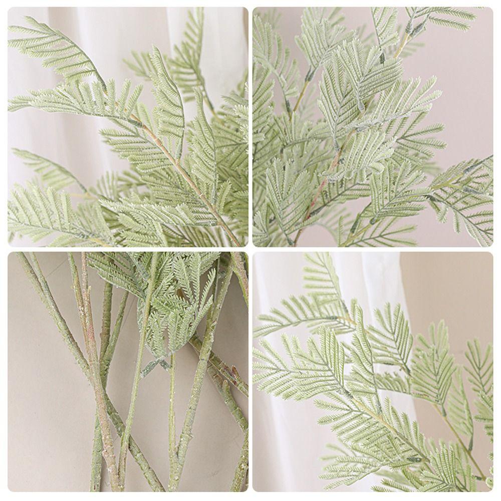 Elegant Simulation Mimosa Plant 75cm Fake Flower Artificial Mimosa Branch  Shop Hotel Decoration