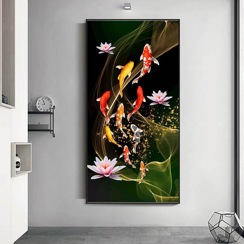 Koi Fish Posters And Prints Modern Luxury Canvas Paintings Animal Pictures Wall Art For Living Room Modern Home Decor No Frame
