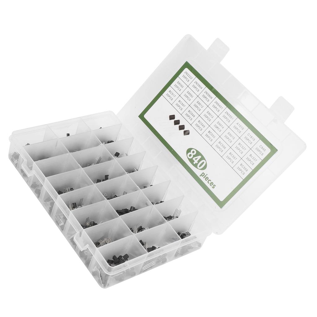 840Pcs Power Transistor Kit Triode Assortment Set Industrial Control Components TO‑92