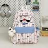 Cute Striped Puppy Bowknot Backpack for Students