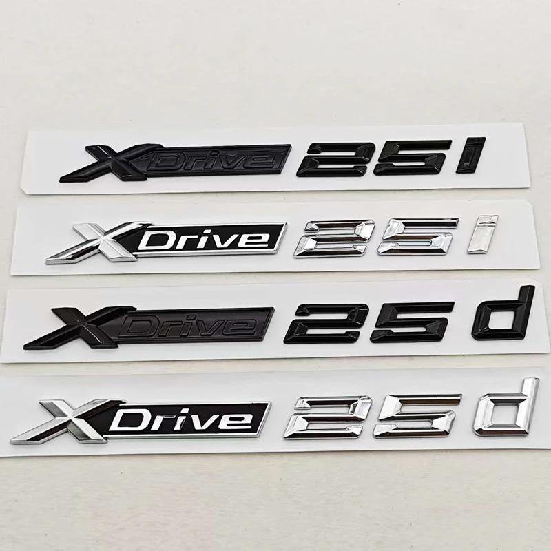 3D ABS Car Styling Logo XDrive 25i 25d Badge Rear Trunk Emblem Side Door Sticker For BMW X2 X3 XDrive Auto Accessories Zw5