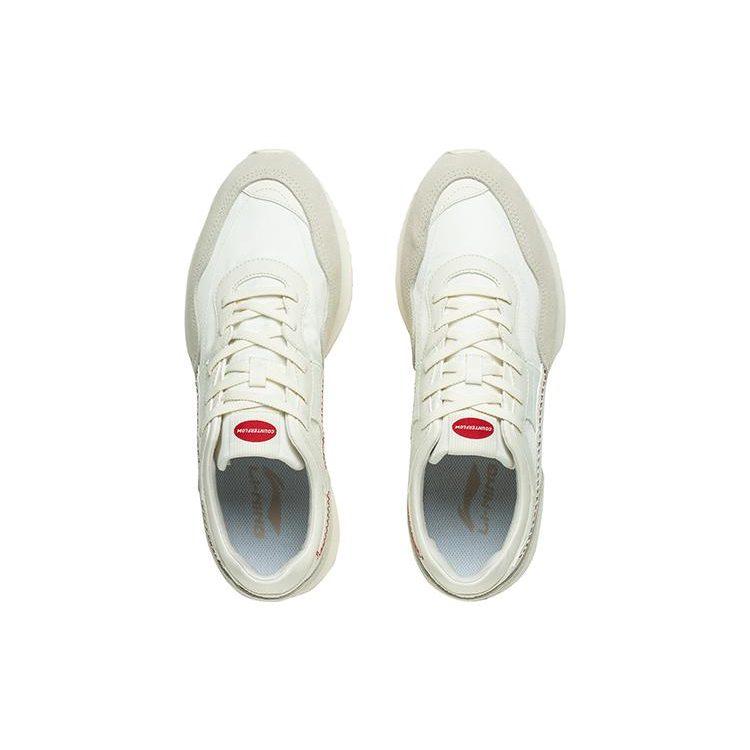 Li Ning CF Forest Woven Abrasion Resistant Breathable Low top Sports Casual Shoes Women's Cream White AGCT174-1