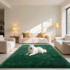 Dark Green Mat Soft Shaggy Carpet Non-Slip Rugs for Living Room/Bedroom/Nursery – Luxury Plush Carpet Room Decor