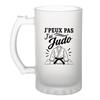 Chope De Bière - PLANETEE - J’peux Pas J’ai Judo - Givré - Verre Trempé 470 Ml - Imprimée En Bretagne