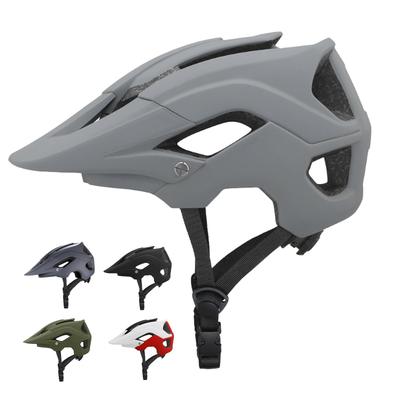 Bicycle Helmet Ultra Streamlined CE Standard Breathable High Rigidity Road Bike Helmet Size Adjustable Sun Visor Included [GO!GRM] [300g Light] (Gray,