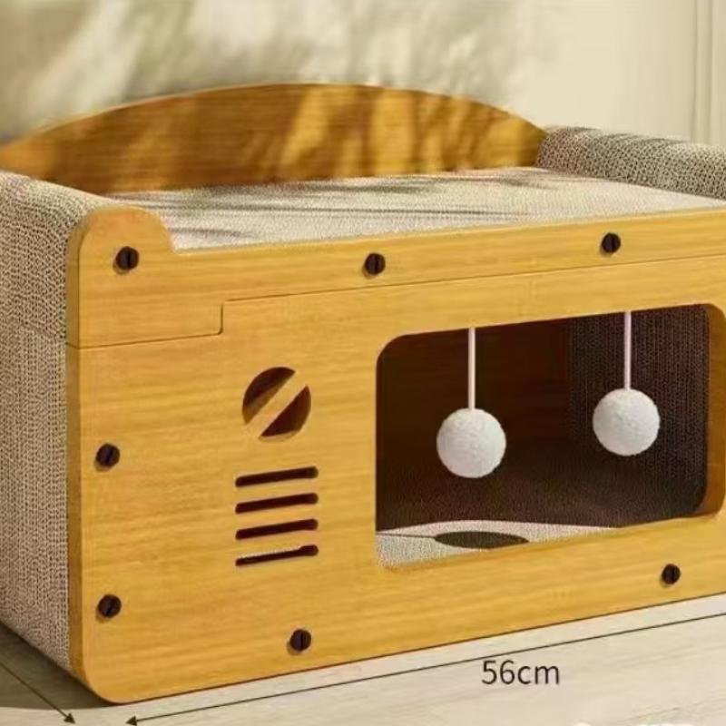 Cat Scratching Board Cat Nest Wear-resistant Non-shedding All-in-one Cat House Four Seasons Scratch-resistant Cat Post Vertical Cat Climbing Frame