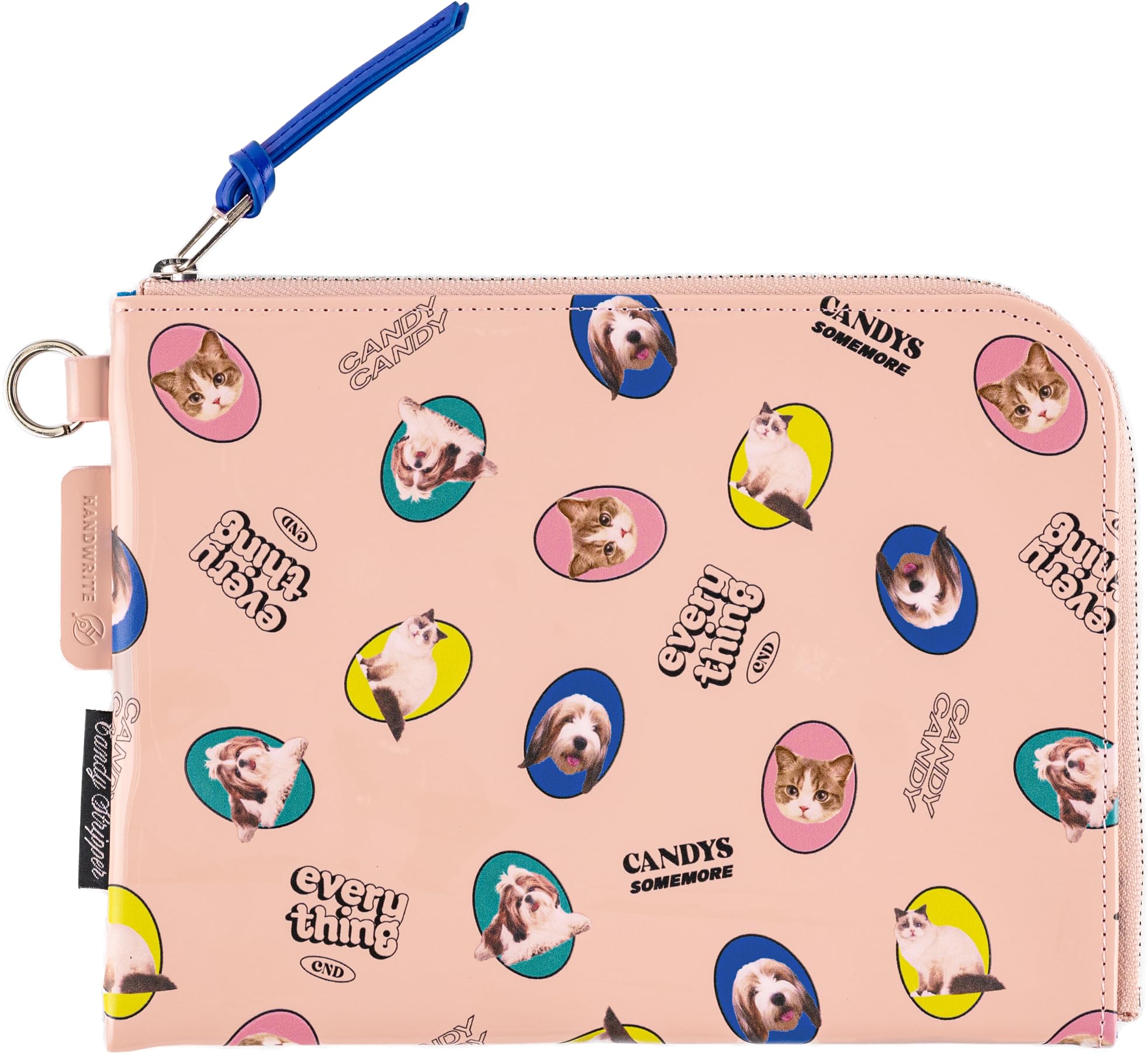 

Candy StripperПласка косметичка СОБАКА & КІТ ВИПАДКОВА Розмір A6 (Рожевий)