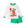 2025 New Cartoon Print Boys' Swimwear: Long-Sleeved, Split Short-Sleeved Swimsuits for Kids