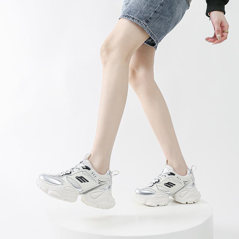 Brand Versatile Dad Shoes Women's Spring Explosion Casual Color Matching Korean Version Sports Shoes Thick Sole Height Wenzhou Women's Shoes