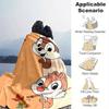 1pc. Autumn Leaves and Acorns Cartoon Blanket, Seasonal Decorative Throw for Home, Soft Flannel Throw Blanket, Versatile & Cozy for Bedroom,