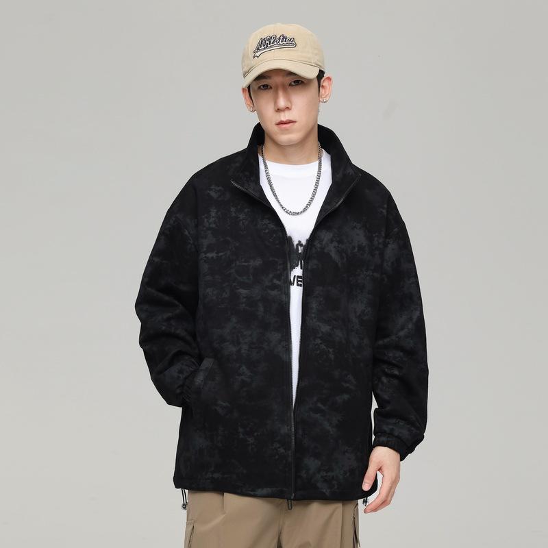 

Мужская новая осенняя новая модель в гонконгском стиле, модная куртка с жаккардовым узором для мужчин 3XL