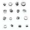 20pcs Antique Silver Color European Big Hole Beads Spacer Beads Charm Pendants Jewelry Accessories DIY