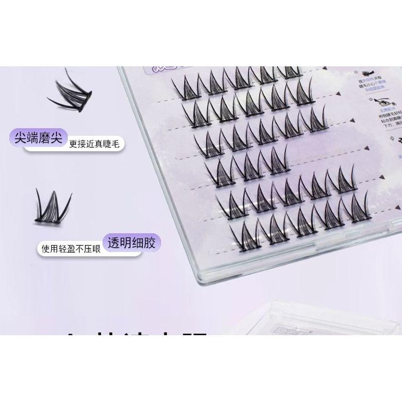 LuxeFlutter - Doll Eye Volume Cluster Glue-Free False Eyelashes