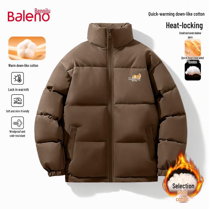 Baleno Men's Padded Stand-Collar Winter Jacket