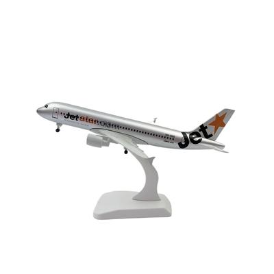 1/400 Scale Alloy 320 A320 Jetstar Airways Aircraft 20CM Plane Model with Landing Gear Toy Airplane for Boys Gift for Collect