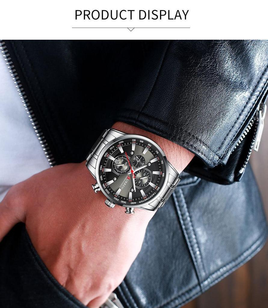 Curren 8351 Męski Wodoodporny Kwarcowy Wielofunkcyjny Zegarek Biznesowy z Kalendarzem