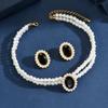 3PC Women's Fashion Imitation Zircon Necklace Earrings Zircon Set Suitable for Wedding, Party, Festival Gifts