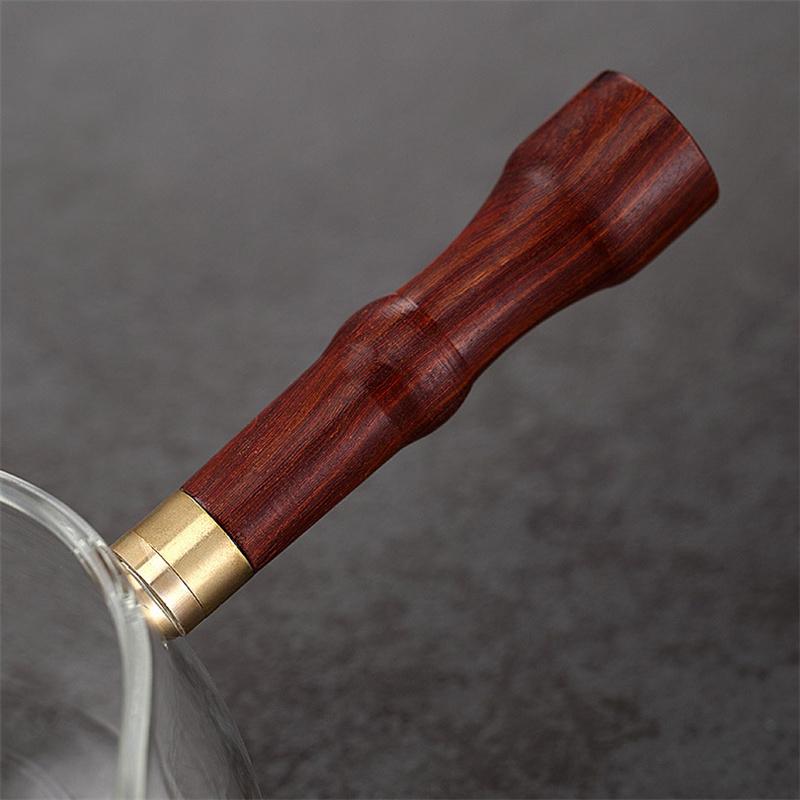 300ml Removable Side Wooden Handle High Borosilicate Glass Fair Cup Tea Dispenser Chahai Kung Fu Tea Set Accessories Teaware