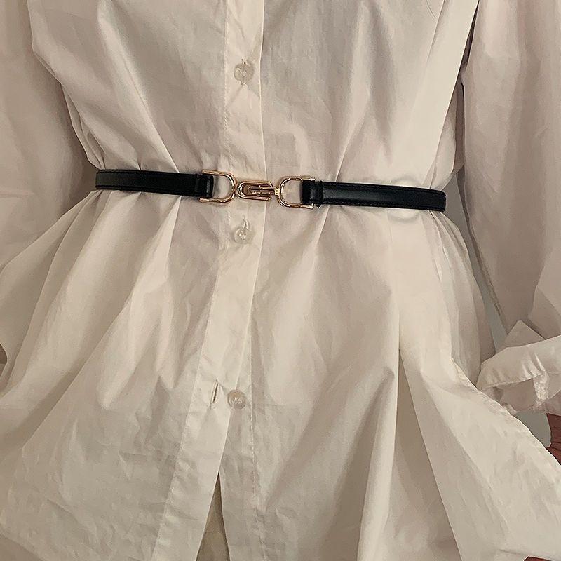 Classic Pu Black Womens Waist Accessory Fashionable Decoration For Stylish Dresses