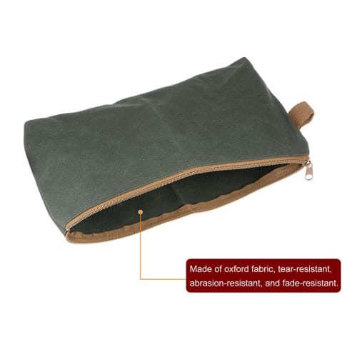 uxcell Tool Pouch Bag, 31cm X 6cm X 17cm, Oxford Waterproof Zipper Tool Bag, Small Tool Bag, Storage Organizer, Socket Canvas Bag with Zipper for Tool