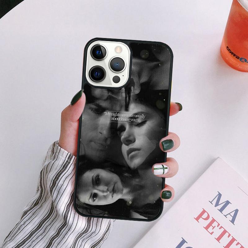 Elena Damon The Vampire Diaries Phone Case For iPhone 17 Air 16 15 14 13 12 Pro Max Plus Max Cover coque